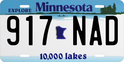 MN license plate 917NAD