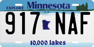 MN license plate 917NAF