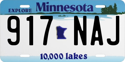 MN license plate 917NAJ