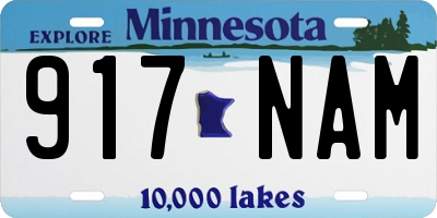 MN license plate 917NAM