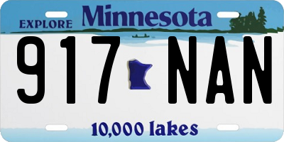 MN license plate 917NAN