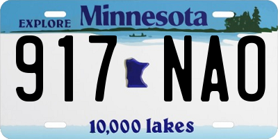 MN license plate 917NAO