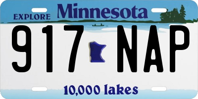 MN license plate 917NAP