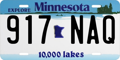MN license plate 917NAQ