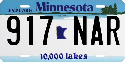 MN license plate 917NAR