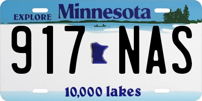 MN license plate 917NAS
