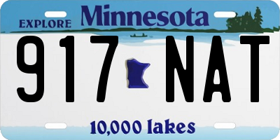 MN license plate 917NAT