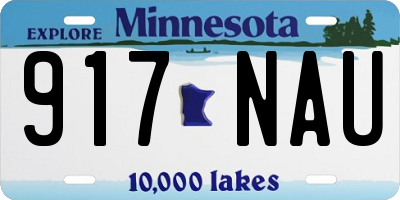 MN license plate 917NAU