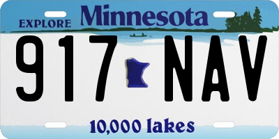 MN license plate 917NAV