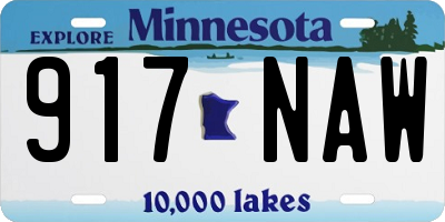 MN license plate 917NAW