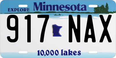 MN license plate 917NAX