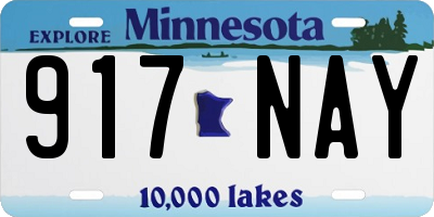 MN license plate 917NAY