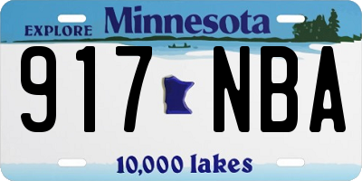 MN license plate 917NBA