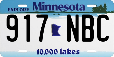 MN license plate 917NBC