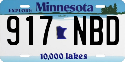 MN license plate 917NBD