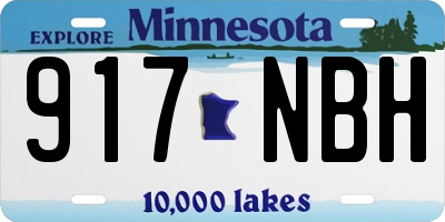 MN license plate 917NBH