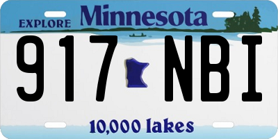 MN license plate 917NBI
