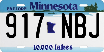 MN license plate 917NBJ