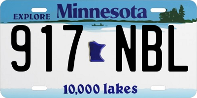 MN license plate 917NBL