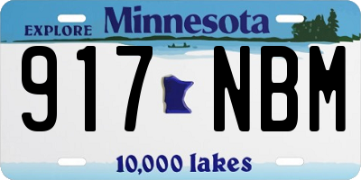 MN license plate 917NBM