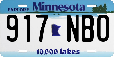 MN license plate 917NBO