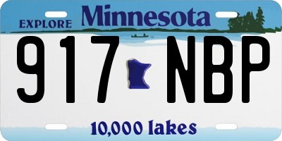 MN license plate 917NBP
