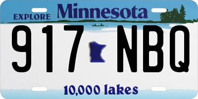 MN license plate 917NBQ