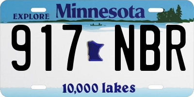 MN license plate 917NBR
