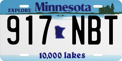 MN license plate 917NBT
