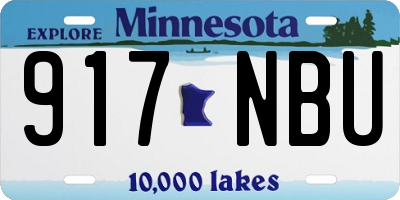 MN license plate 917NBU
