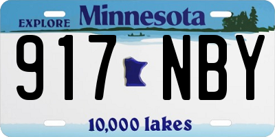 MN license plate 917NBY