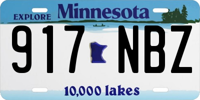 MN license plate 917NBZ