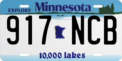 MN license plate 917NCB