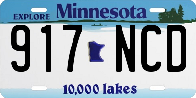 MN license plate 917NCD