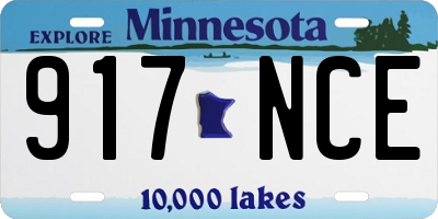 MN license plate 917NCE