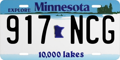 MN license plate 917NCG