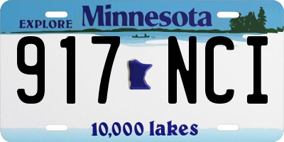 MN license plate 917NCI