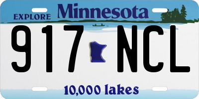 MN license plate 917NCL