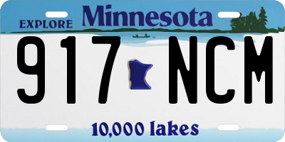 MN license plate 917NCM