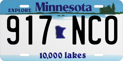 MN license plate 917NCO