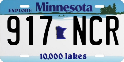 MN license plate 917NCR