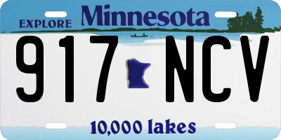 MN license plate 917NCV