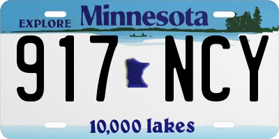 MN license plate 917NCY