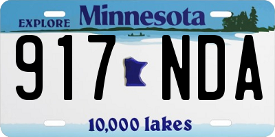 MN license plate 917NDA