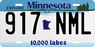 MN license plate 917NML