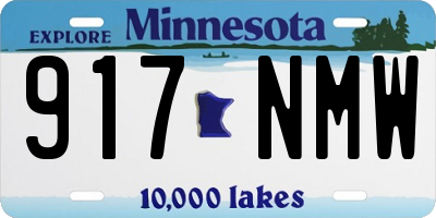 MN license plate 917NMW