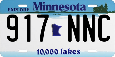 MN license plate 917NNC