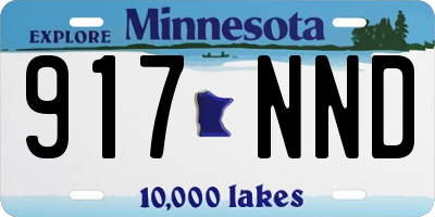 MN license plate 917NND