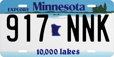 MN license plate 917NNK