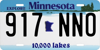 MN license plate 917NNO